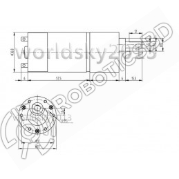 12V High Torque Turbo Worm Gear DC Motor with Metal Gearbox 54 RPM-45KG.CM Torque