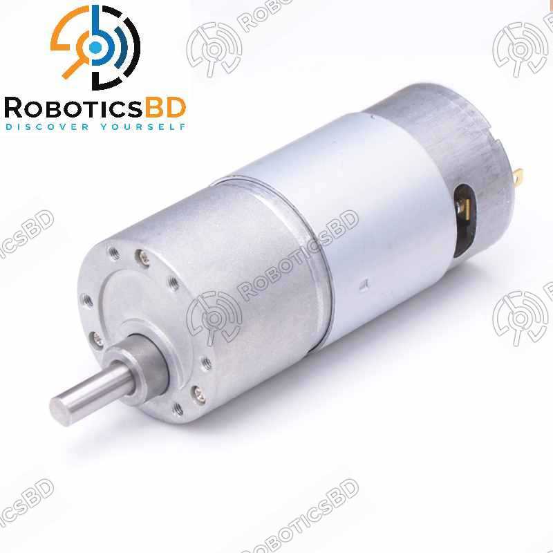 12V 45KG Torque Turbo Worm Gear DC Motor with Metal Gearbox 54 RPM