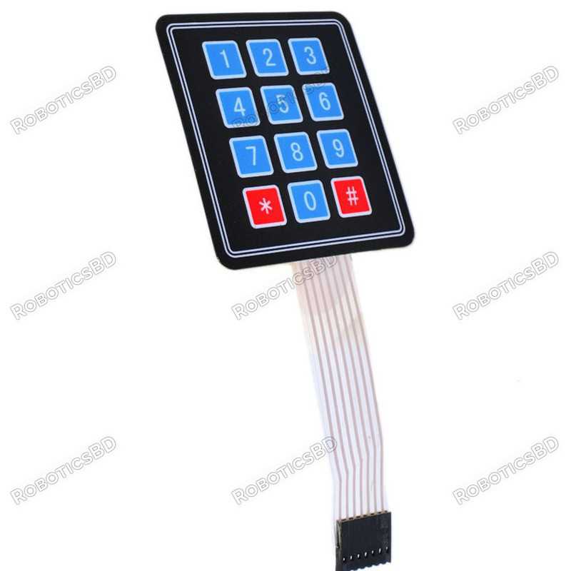 3×4 flexible keypad