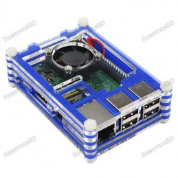 Raspberry Pi 3 Transparent Acrylic Shell Case + Cooling Fan for Raspberry Pi 3