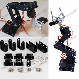 6 DOF Aluminium Mechanical Robotic Arm Clamp Claw Mount Robot Kit