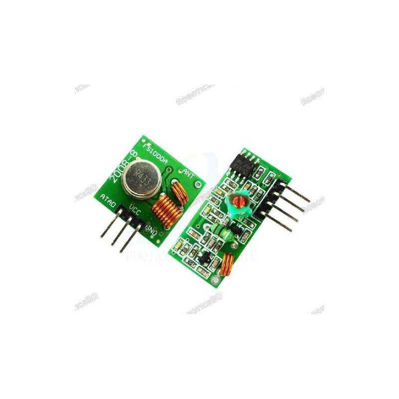 RF Transmitter Receiver Pair 433 MHz