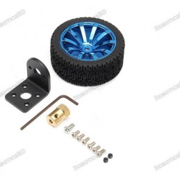 65mm Rubber Wheel with 25GA Motor Mounting Bracket