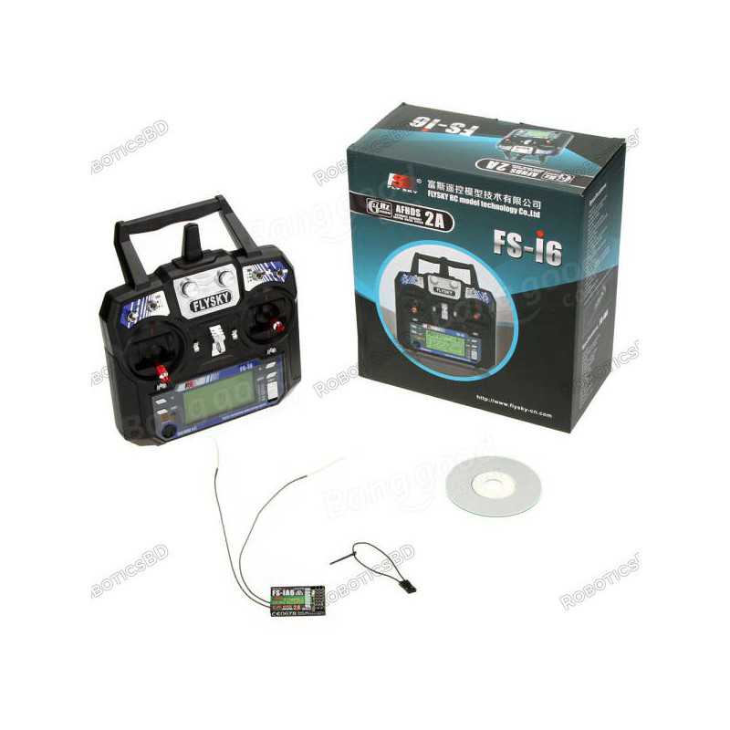 FlySky FS-i6 2.4G 6CH AFHDS RC Transmitter With FS-iA6 Receiver