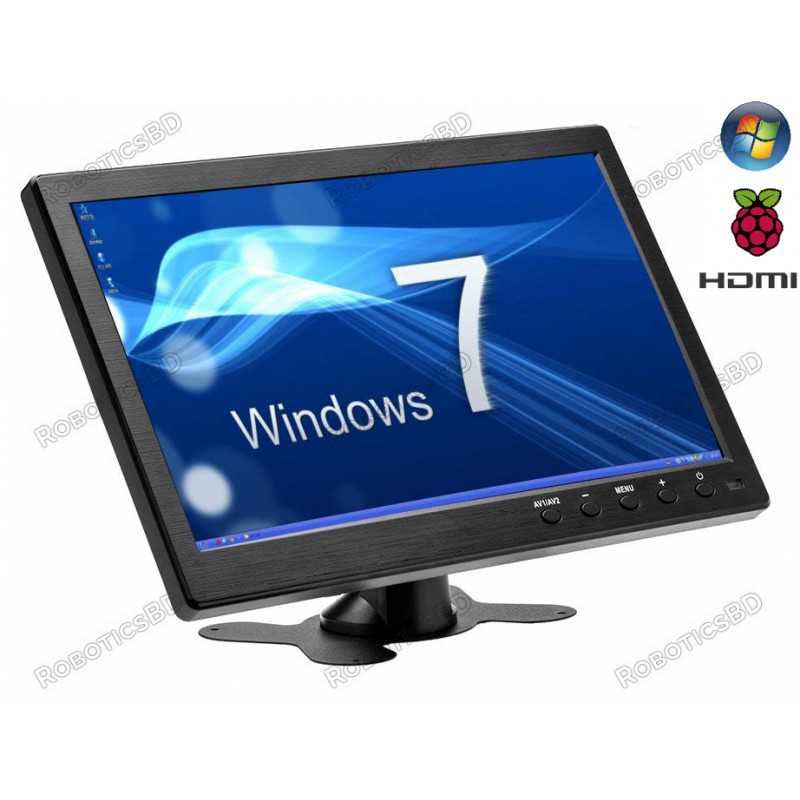 10.1" Inch TFT Monitor HD 1024x600 Portable Color Display Screen