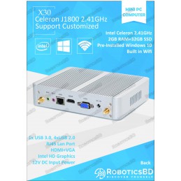 J1800 Windows 10 Pro Mini PC 2GB RAM + 32GB SSD (V2)