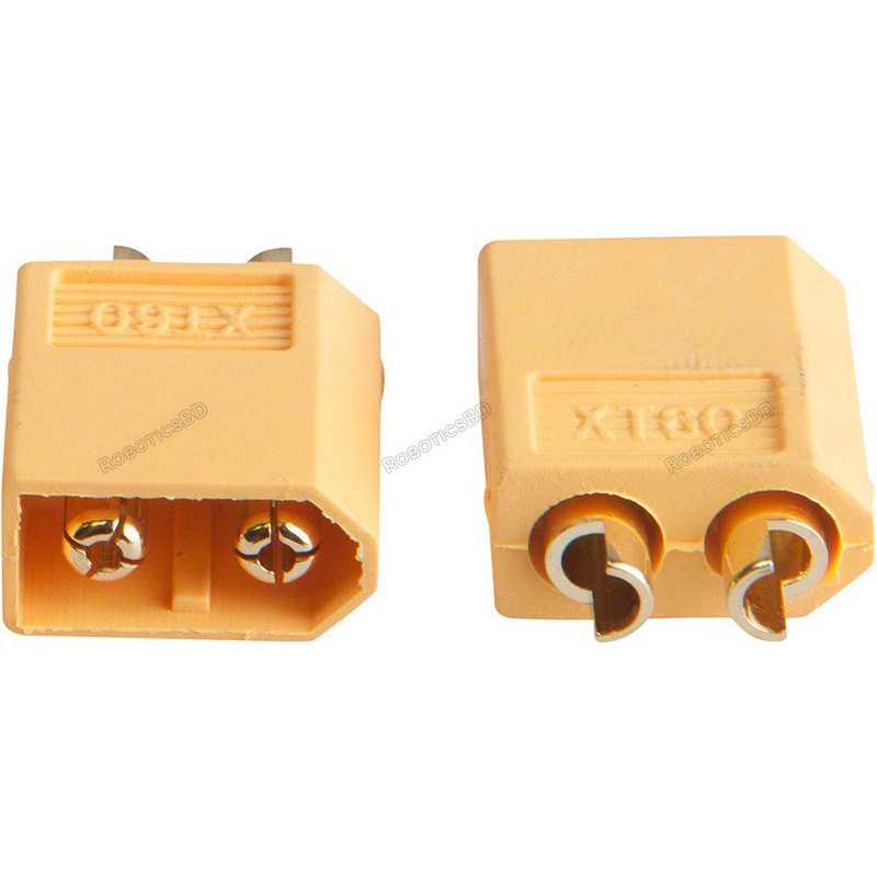 XT60 Connector 3.5mm Male and Female pair Robotics Bangladesh XT60 Connector 3.5mm Male and Female pair Robotics Bangladesh