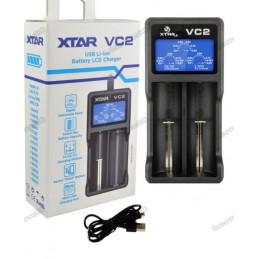 XTAR VC2 Charger with LCD Screen Display for 18650 26650 Battery