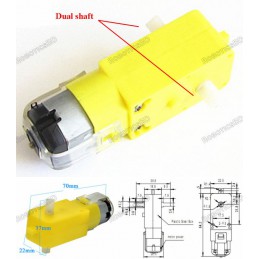 6v 100 RPM DC Gear BO Motor - TT Dual Shaft Straight Robotics Bangladesh